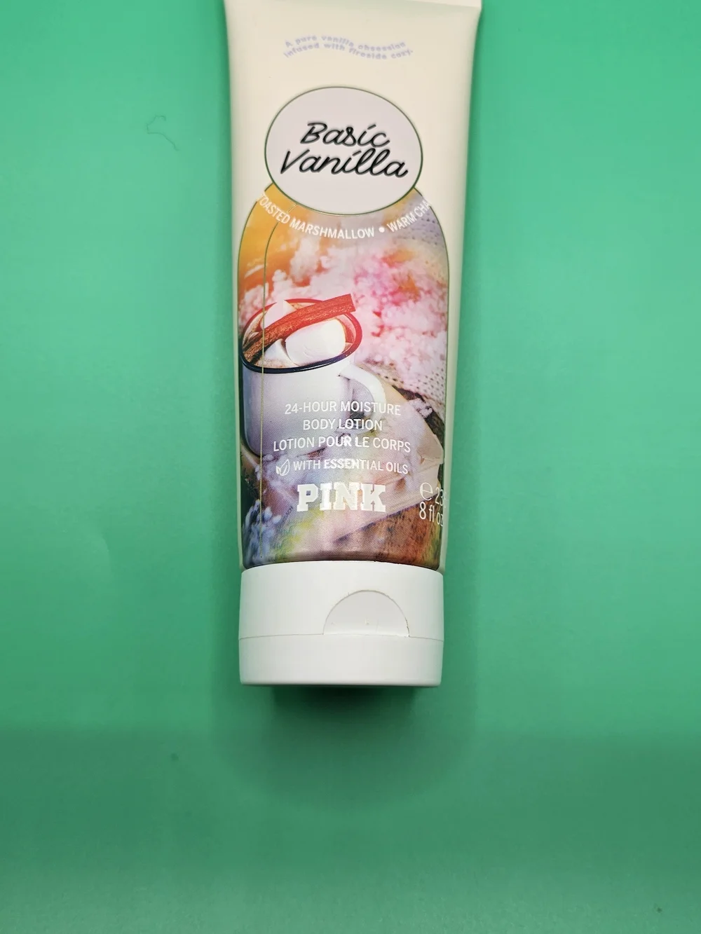 PINK Victoria's Secret Basic Vanilla 24-Hour Moisture Body Lotion - White